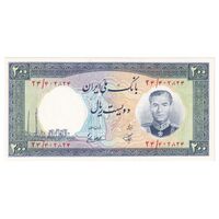اسکناس 200 ریال 1337 - تک - UNC63 - محمد رضا شاه