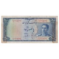 اسکناس 500 ریال سری سوم - تک - VF25 - محمد رضا شاه