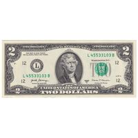 اسکناس 2 دلار 2017 جمهوری فدرال - L (سان فرانسیسکو) - تک - UNC63 - آمریکا