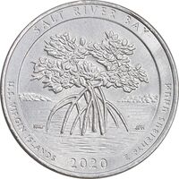 سکه کوارتر دلار 2020P پارک ملی تاریخی خلیج نمک - AU - آمریکا