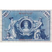 اسکناس 100 مارک 1908 ویلیام دوم - مهر قرمز - تک - EF - آلمان