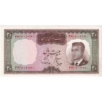اسکناس 20 ریال (هویدا - سمیعی) - تک - UNC60 - محمد رضا شاه
