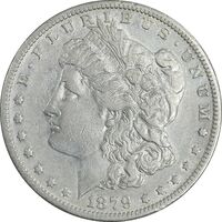 سکه یک دلار 1879 مورگان - AU50 - آمریکا