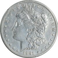 سکه یک دلار 1881 مورگان - VF35 - آمریکا