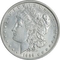 سکه یک دلار 1889 مورگان - AU50 - آمریکا