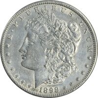 سکه یک دلار 1898 مورگان - AU55 - آمریکا