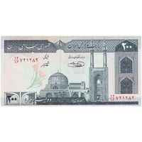اسکناس 200 ریال (شیبانی - حسینی) - نخ نستعیلق - تک - UNC63 - جمهوری اسلامی
