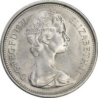 سکه 5 نیو پنس 1971 الیزابت دوم - MS61 - انگلستان
