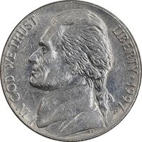 سکه 5 سنت 1997P جفرسون - AU50 - آمریکا