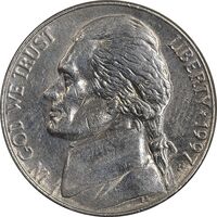 سکه 5 سنت 1997P جفرسون - EF45 - آمریکا