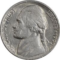 سکه 5 سنت 1990P جفرسون - EF45 - آمریکا