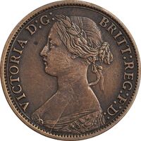 سکه 1 فارتینگ 1866 ویکتوریا - EF45 - انگلستان