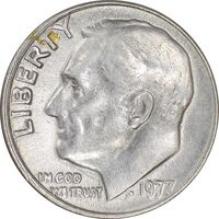 سکه 1 دایم 1977 روزولت - EF45 - آمریکا