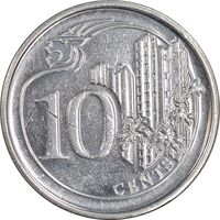 سکه 10 سنت 2014 جمهوری - MS63 - سنگاپور