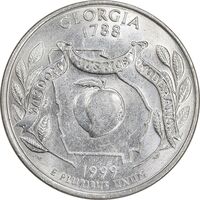 سکه کوارتر دلار 1999D ایالتی - جورجیا - MS61 - آمریکا
