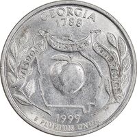 سکه کوارتر دلار 1999D ایالتی - جورجیا - MS61 - آمریکا