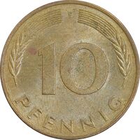 سکه 10 فینیگ 1976F جمهوری فدرال - MS61 - آلمان
