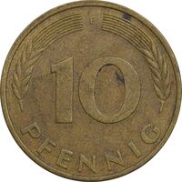 سکه 10 فینیگ 1973F جمهوری فدرال - EF45 - آلمان