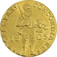 سکه طلای دوکات 1805 - AU58 - هلند