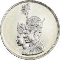 مدال نقره جشن تاجگذاری 1346 - MS62 - محمد رضا شاه