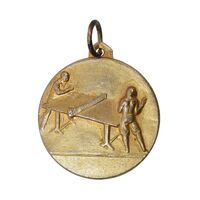 مدال آویز ورزشی طلا پینگ پنگ - AU - محمد رضا شاه
