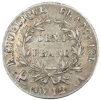 سکه 1/2 فرانک ناپلئون یکم