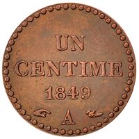 سکه 1 سانتیم ناپلئون سوم