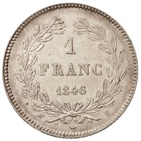 سکه 1 فرانک لوئی فیلیپ یکم
