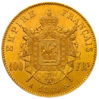 سکه 100 فرانک ناپلئون سوم