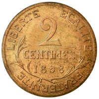سکه 2 سانتیم جمهوری