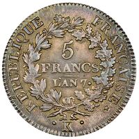 سکه 5 فرانک ناپلئون یکم