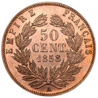 سکه 50 سانتیم ناپلئون سوم
