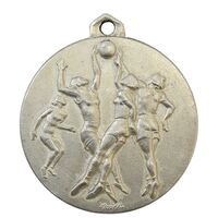 مدال آویز ورزشی نقره بسکتبال دختران - AU - محمد رضا شاه