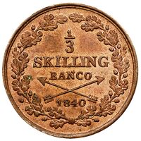 معرفی و مشخصات سکه 1/3 اسکیلینگ بانکو کارل چهاردهم یوهان