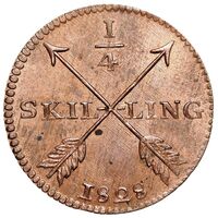 معرفی و مشخصات سکه 1/4 اسکیلینگ کارل چهاردهم یوهان