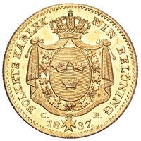 معرفی و مشخصات سکه 1 دوکات طلا کارل چهاردهم یوهان