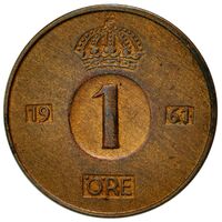معرفی و مشخصات سکه 1 اوره گوستاف ششم سوئد