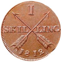 معرفی و مشخصات سکه 1 اسکیلینگ کارل سیزدهم