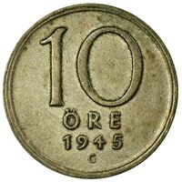معرفی و مشخصات سکه 10 اوره گوستاف پنجم