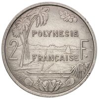 سکه 2 فرانک اقیانوسیه و پلی نزی فرانسه