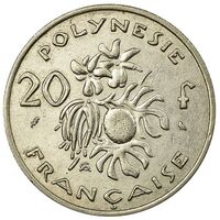سکه 20 فرانک پلی نزی فرانسه
