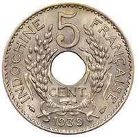 سکه 5 سانتیم هندوچین فرانسه