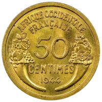 سکه 50 سانتیم آفریقای غربی فرانسه