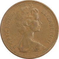 سکه 1 پنی 1974 الیزابت دوم - EF45 - انگلستان
