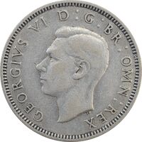 سکه 1 شیلینگ 1937 جرج ششم - تیپ 2 - EF45 - انگلستان