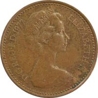 سکه 1/2 پنی 1977 الیزابت دوم - AU50 - انگلستان