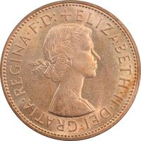 سکه 1 پنی 1961 الیزابت دوم - MS63 - انگلستان