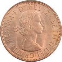 سکه 1 پنی 1962 الیزابت دوم - MS62 - انگلستان