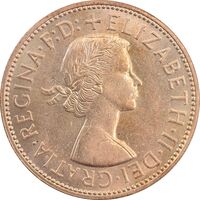 سکه 1 پنی 1965 الیزابت دوم - MS62 - انگلستان
