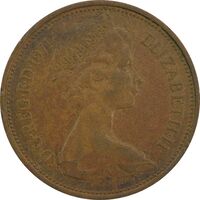 سکه 2 پنس 1971 الیزابت دوم - VF30 - انگلستان